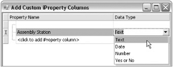 Creating a new custom iProperty