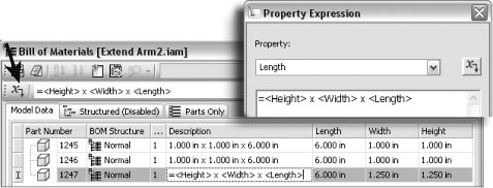 Creating property expressions