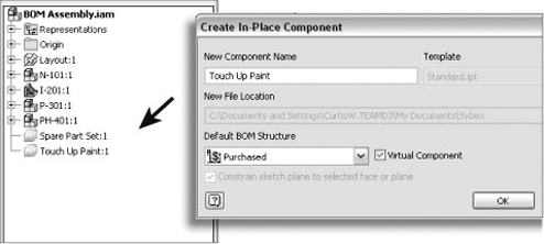 Creating a virtual component