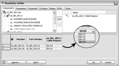 Configuring an iAssembly table