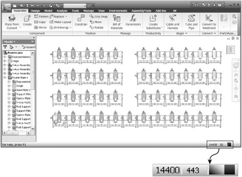 Capacity Meter in Inventor Only mode