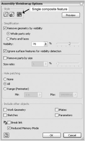 Deriving a shrink-wrap LOD