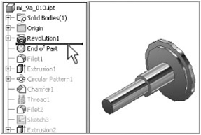 Using the EOP marker to simplify the original part