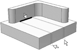 Cosmetic welds with extents