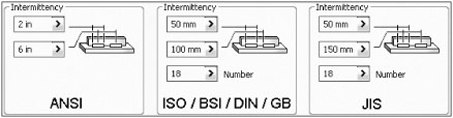 Intermittent fillet weld parameters