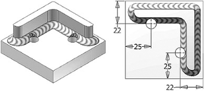 Machining features on a weldment assembly