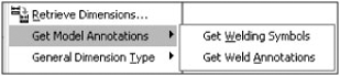 Retrieving weld symbols