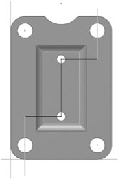 Section line sketch on model