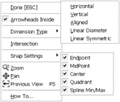 Linear dimension options