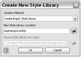 Creating a new style library