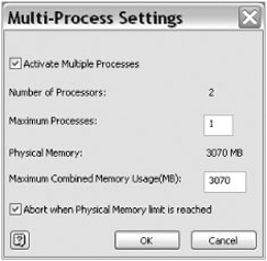 Multi-Process Settings dialog box