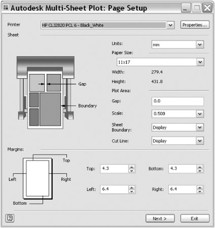 Autodesk Multi-Sheet Plot dialog box