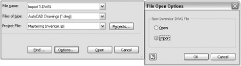 Importing a DWG file