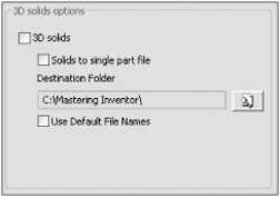 3D Solids Options