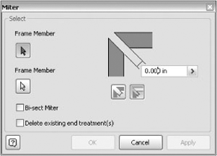 Miter dialog box