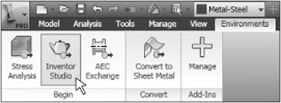 Accessing Inventor Studio