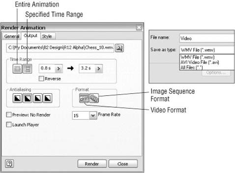 Animation output