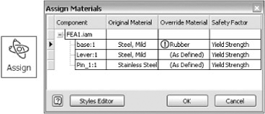 Assigning materials