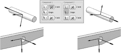 Aligning component axes