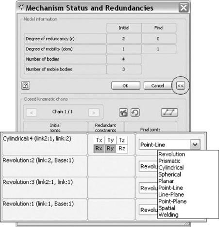 Resolving a redundant joint