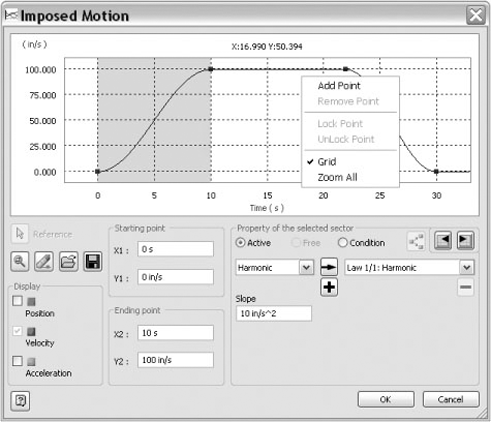 Adding a velocity curve with the input grapher