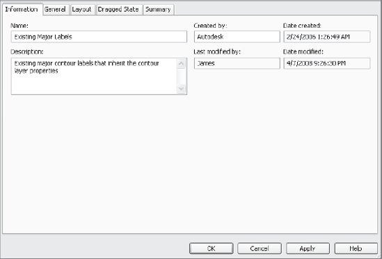 The Label Style Composer dialog is the same for almost every label you'll create in Civil 3D. Become familiar with it.