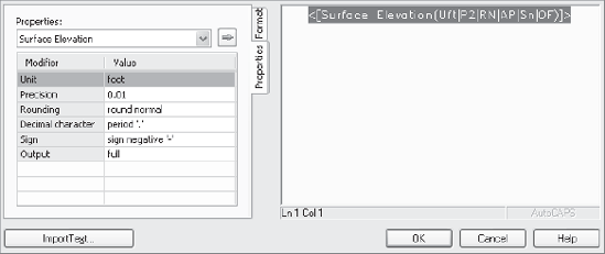 The Text Component Editor has two areas: the Properties area on the left and an entry area on the right.