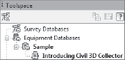The new equipment entry appears in the Sample equipment database.