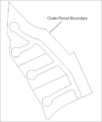 Choose the polyline that represents the outer boundary.
