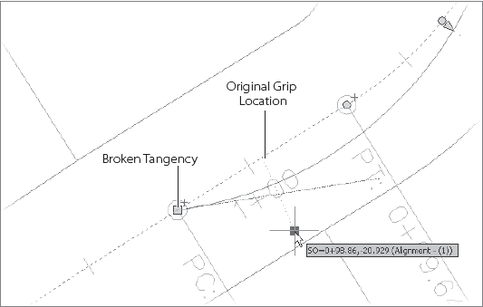 Grip editing a converted polyline often breaks tangency.