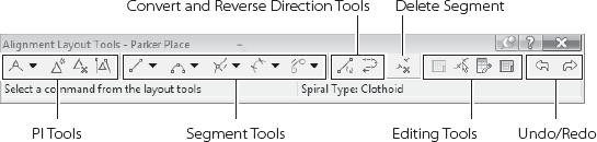 The Alignment Layout Tools toolbar