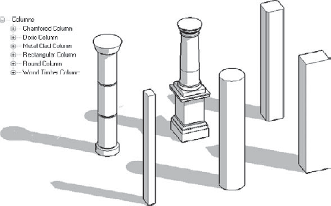Architectural columns can look just like structural columns.