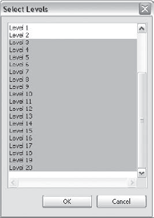 Selecting multiple levels to paste columns to other levels