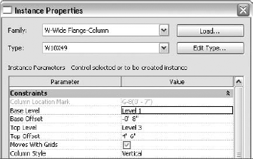 The Column Location Mark parameter sometimes displays as a read-only value.