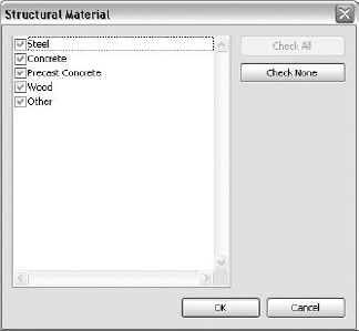 You can remove columns from the GCS based on their structural material type.