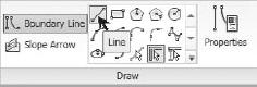 The Draw panel on the Ribbon has the tools you need to draw your boundary.