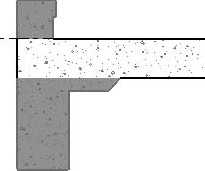 More complicated slab edge with curb (shaded) attached to the slab