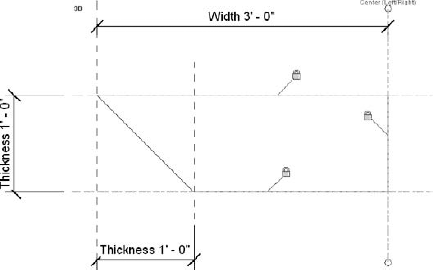 Parametric constraints in the slab edge family file lock the shape lines to reference planes.