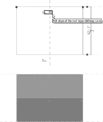 Sketching a basic roof and adding slope angles to the base lines