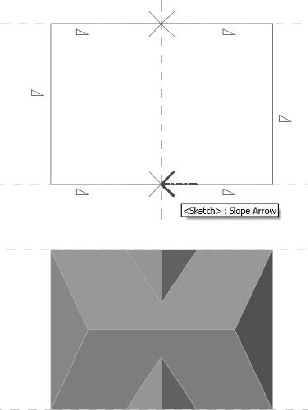 A basic roof with hips and dormers