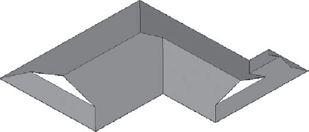 A more complicated residential roof with joined multisloped portions