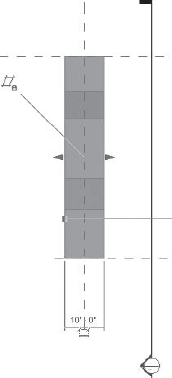 The Roof by Extrusion method: stretching the roof extents by clicking and dragging the blue triangles