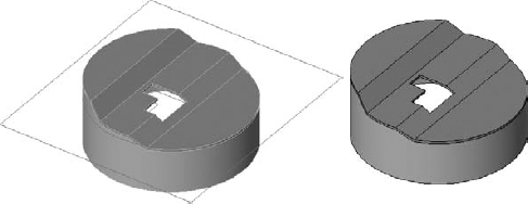 Using the Roof by Extrusion method to cut a new circular shape as well as attach walls to the underside of the roof