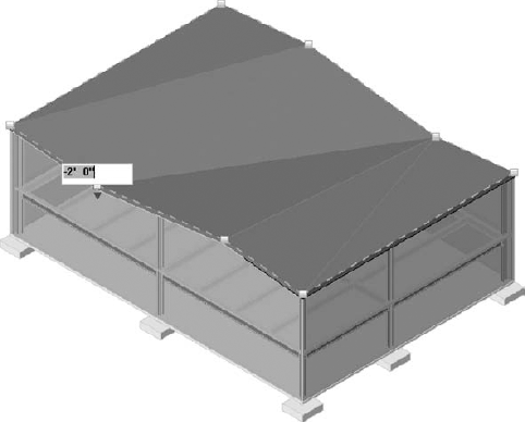 Roof Shape Editing tools define the pitch of a sloping deck to its drains and ridges.