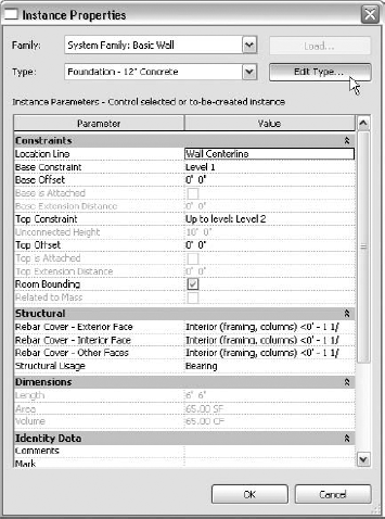 In the Instance Properties dialog box, change Instance parameters to change individual wall(s).