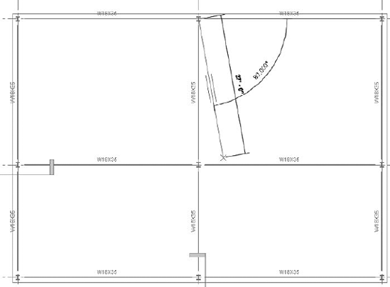 Sketching in the beam system bounded area