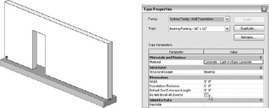 The result of enabling the Do Not Break At Inserts parameter