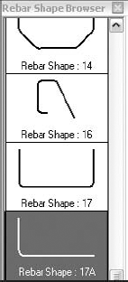 The newly added rebar shape