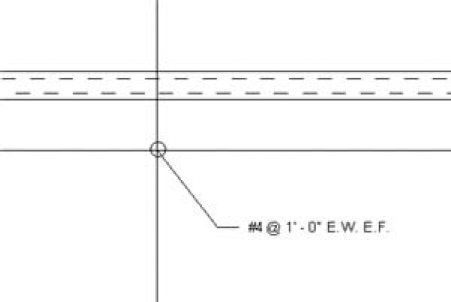 The automatic plan tag that Revit Structure inserts as you place area reinforcement