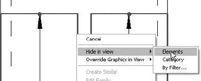 Hiding the path reinforcement in a plan view